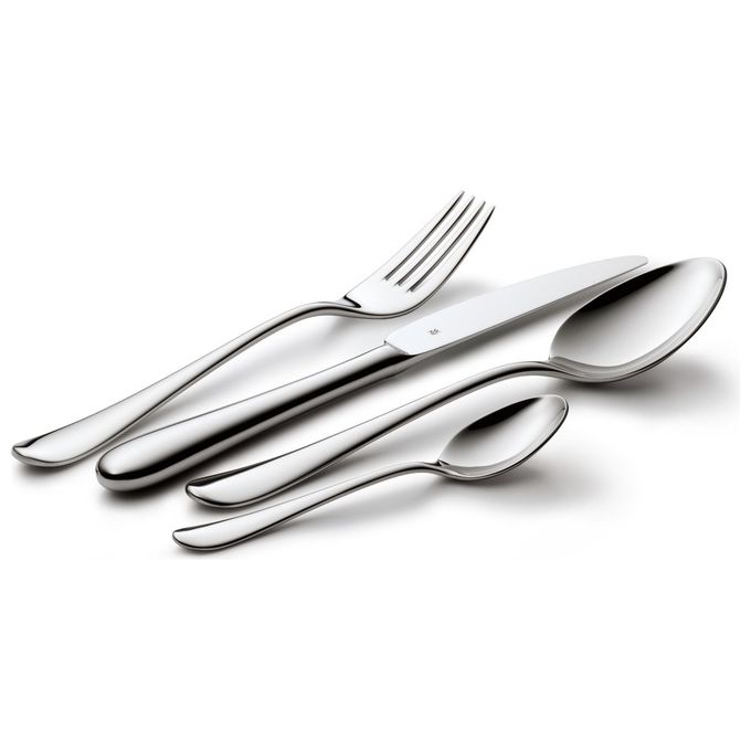 WMF 1140006341 Merit Set di Posate 66 Pezzi per 12 Persone in Acciaio Inox Cromargan Protect colore Argento