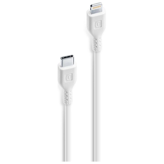 Cellularline USBDATAC2LMFI2MW Power Cable Cavo USB-C Lightning 2 m MFi ricarica e trasferimento dati 30 W colore Bianco