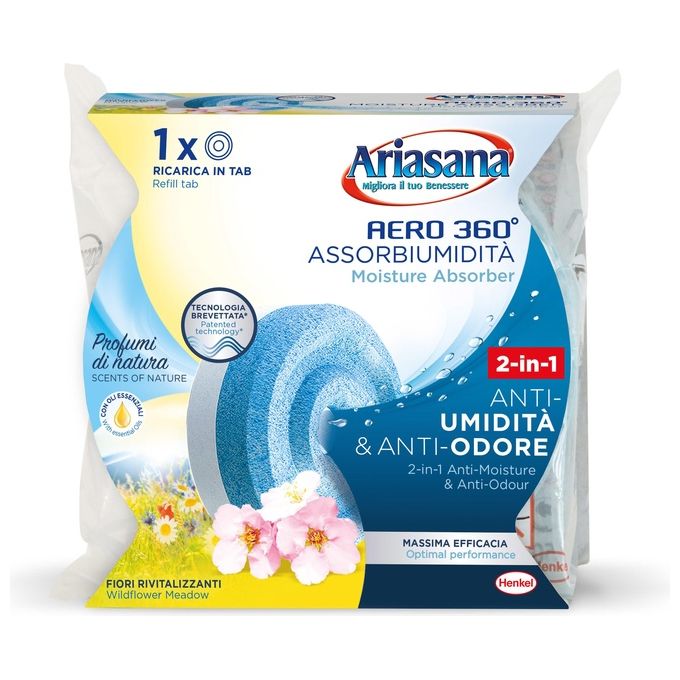 Henkel 2090776 Ricarica Ariasana Aero 360° Power Tab 450gr Profumazione Vaniglia