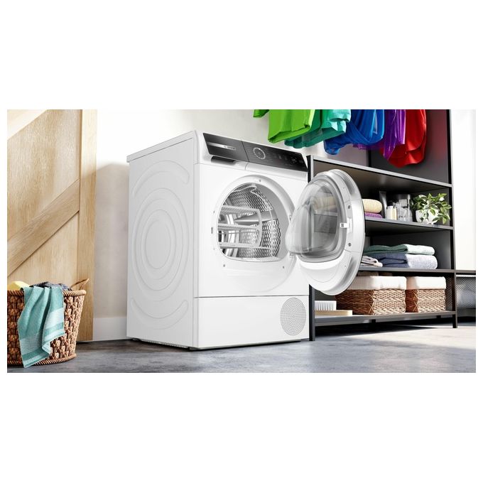 Bosch WQB245B0IT Serie 8 Asciugatrice Pompa di Calore 9 Kg Classe C Condensatore Autopulente Home Connect SmartDry (84x60x61 cm) colore Bianco