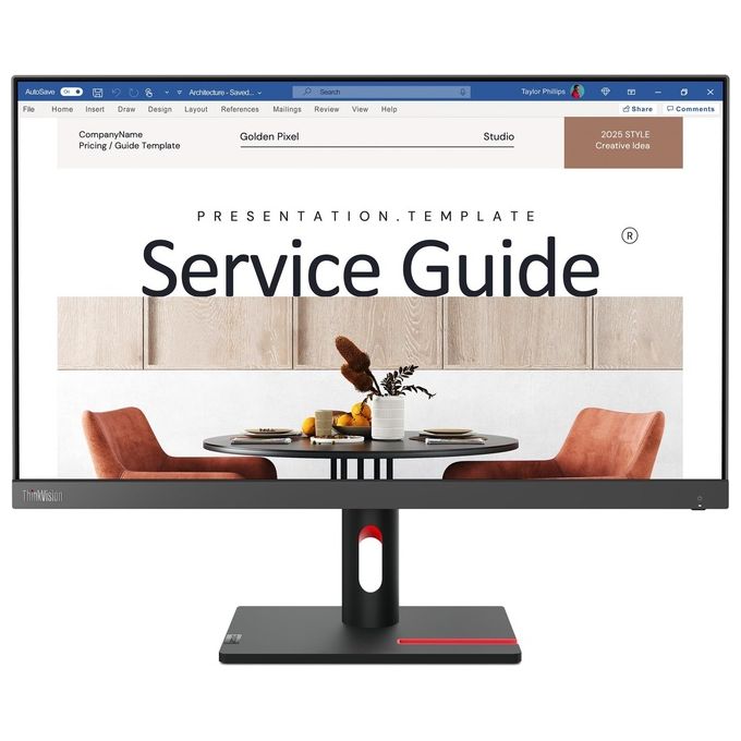 Lenovo 63DEKAT3EU ThinkVision S24i-30 Monitor PC IPS 23.8'' Full HD 1920x1080 100Hz 4ms colore Nero