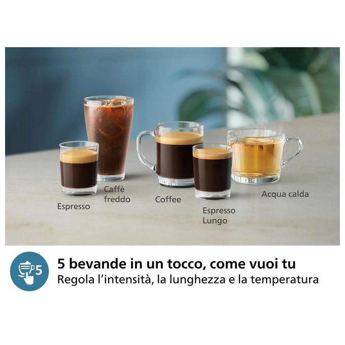 Philips EP3321-40 Serie 3300 Macchina da caffe' Automatica 1.8 L 15 bar 1500 W Macinatore Ceramica 5 Bevande colore Nero