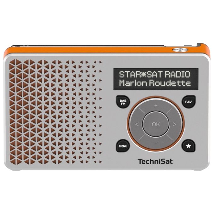 Technisat DigitRadio 1 Radio Portatile Digitale Argento-Arancio