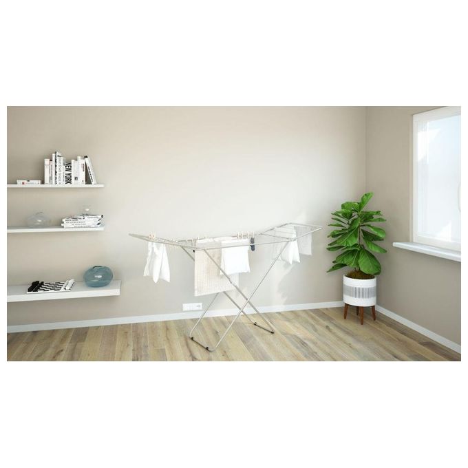 Colombo New Scal ST186 Glam 18 Stendibiancheria con Alette Acciaio Ripiegabile 18 m Antiruggine colore Grigio