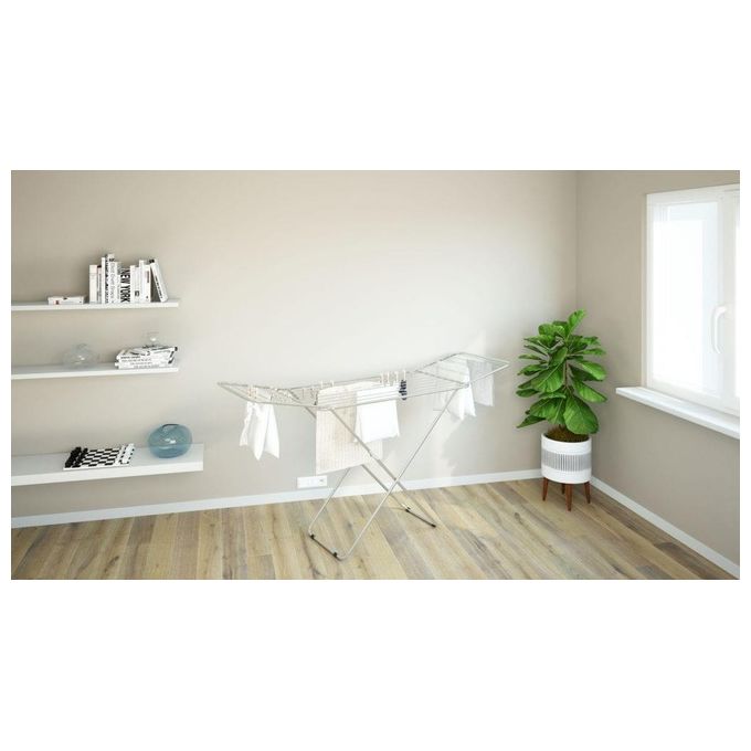 Colombo New Scal ST186 Glam 18 Stendibiancheria con Alette Acciaio Ripiegabile 18 m Antiruggine colore Grigio