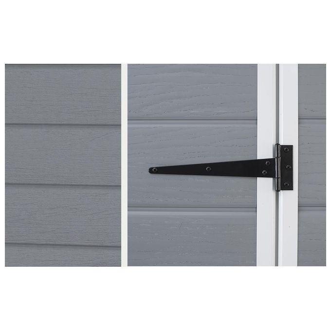 Keter Casetta da Giardino Manor 4X6 in Resina 130x192x198h Grigio