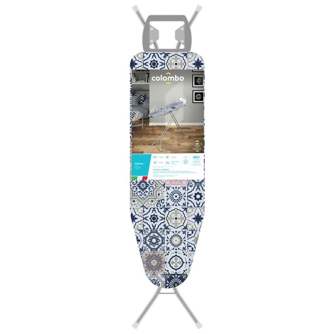 Colombo Asse stiro CUPIDO 114x36 regolabile in 5 posizioni di altezza, poggiaferro con appoggio in silicone