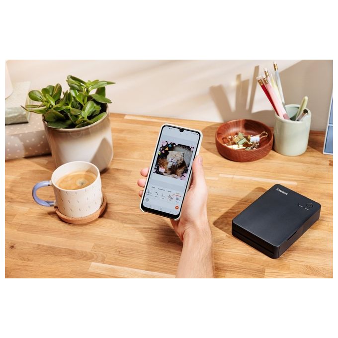 Canon QX20-WH SELPHY QX20 Stampante Fotografica Portatile Sublimazione Wi-Fi USB-C 2 Formati Adesivi colore Bianco