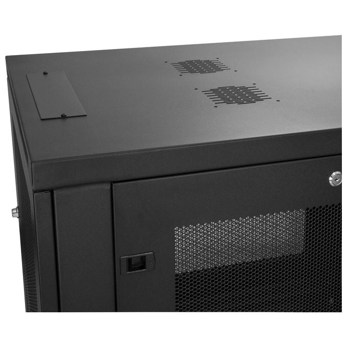 StarTech RK616WALM Armadio Rack 6U 19'' 37 cm Profondita' Portata 90 Kg con Serratura e Ripiano 1U incluso colore Nero