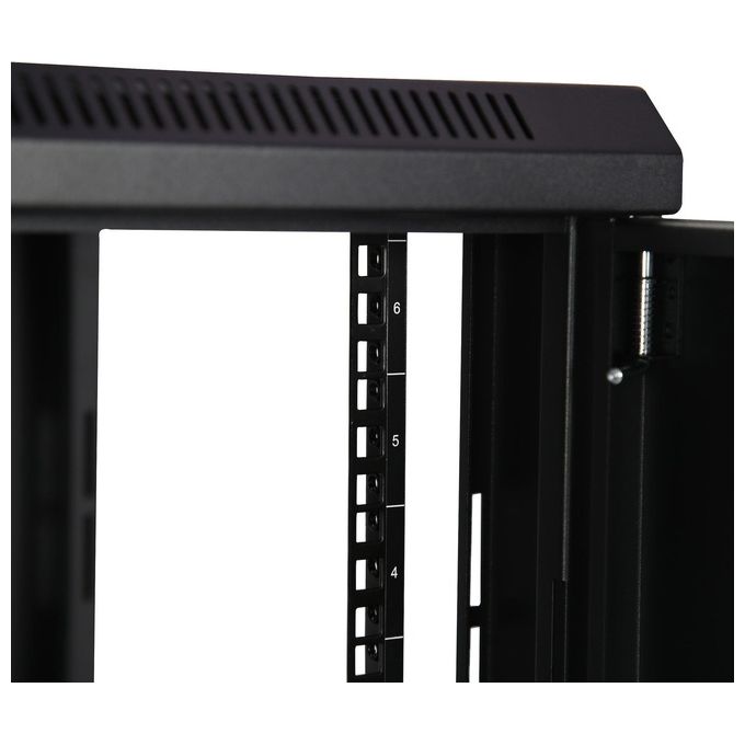 StarTech RK616WALM Armadio Rack 6U 19'' 37 cm Profondita' Portata 90 Kg con Serratura e Ripiano 1U incluso colore Nero