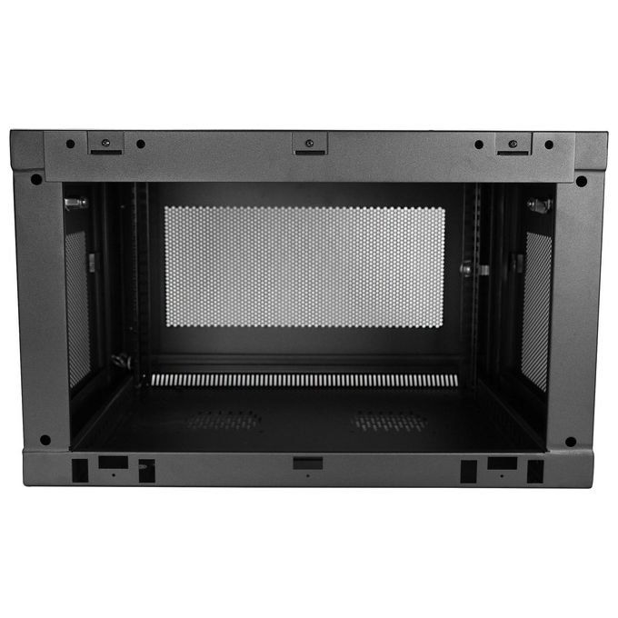 StarTech RK616WALM Armadio Rack 6U 19'' 37 cm Profondita' Portata 90 Kg con Serratura e Ripiano 1U incluso colore Nero