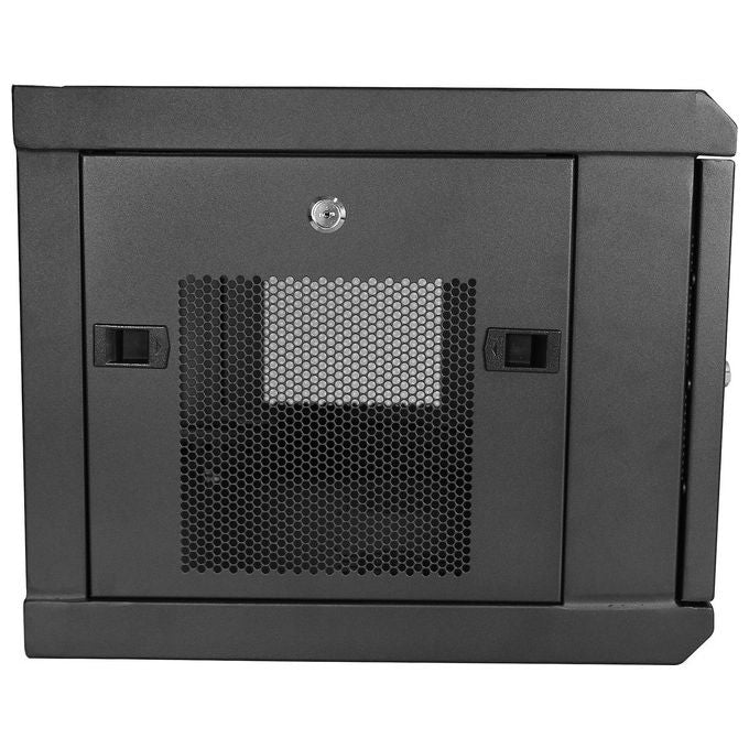 StarTech RK616WALM Armadio Rack 6U 19'' 37 cm Profondita' Portata 90 Kg con Serratura e Ripiano 1U incluso colore Nero