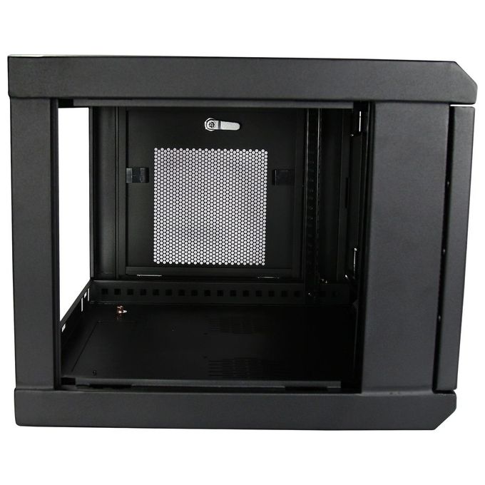 StarTech RK616WALM Armadio Rack 6U 19'' 37 cm Profondita' Portata 90 Kg con Serratura e Ripiano 1U incluso colore Nero