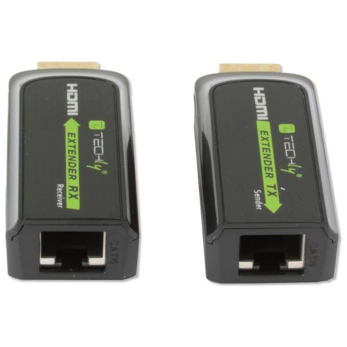 Techly Extender HDMI Compatto Full HD su Cavo Cat.6-6A-7 Max 40mt