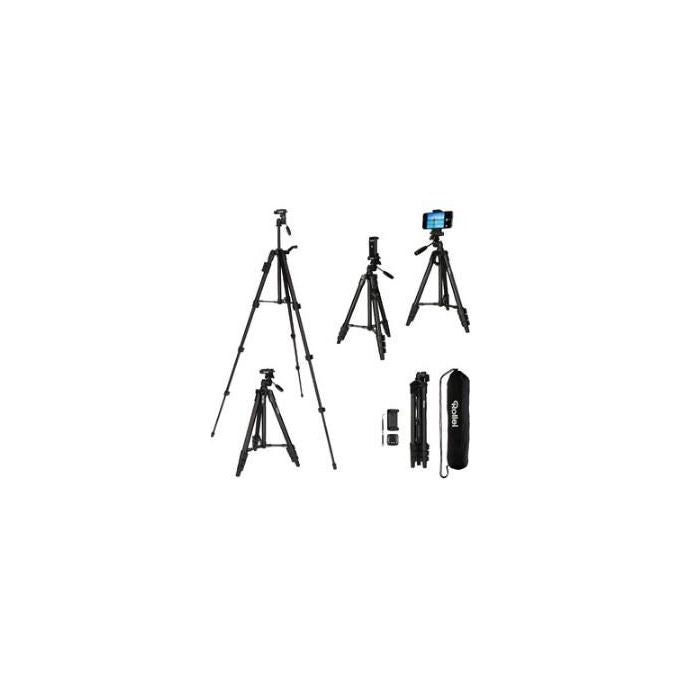 Rollei 22638 Selfie Traveler Treppiede Smartphone Fotocamera Azione 3 Gambe Alluminio 120 cm 2 Kg colore Nero
