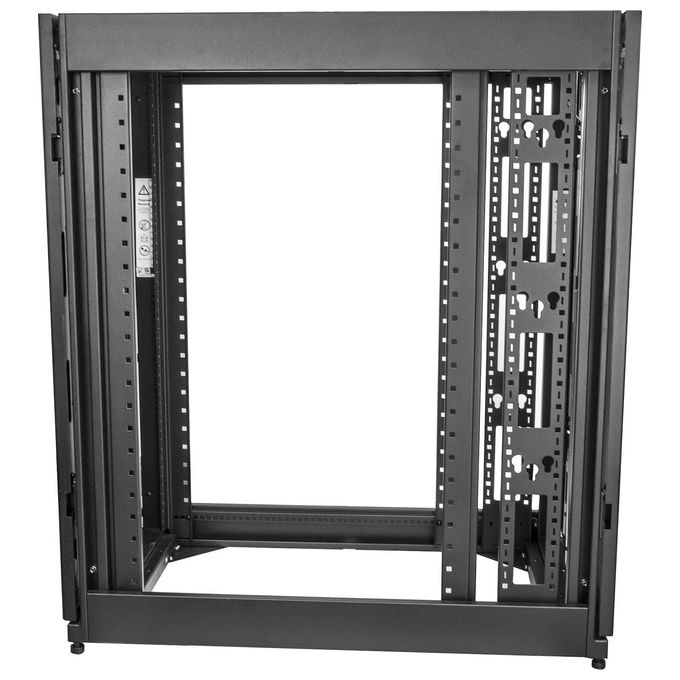 StarTech.com RK2537BKM Armadio Rack 25U 19 Pollici su Ruote 4 Montanti con Profondita' Regolabile e Serratura colore Nero