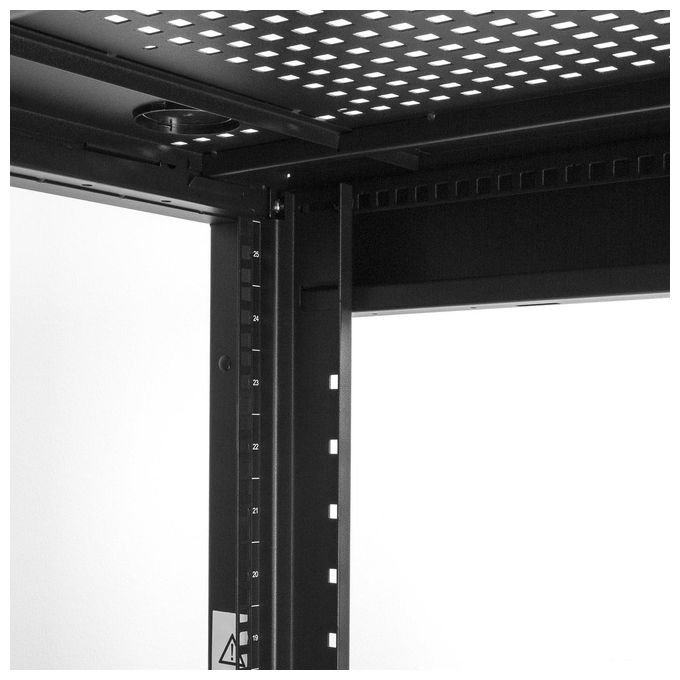 StarTech.com RK2537BKM Armadio Rack 25U 19 Pollici su Ruote 4 Montanti con Profondita' Regolabile e Serratura colore Nero