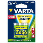 Varta Confezione 4 Ricaricabili AAA 550mah