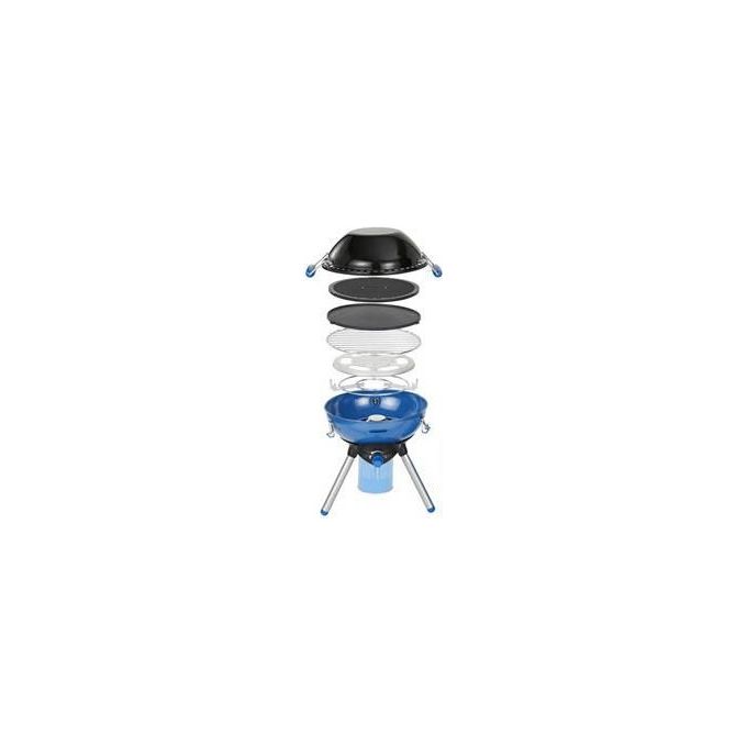 Campingaz 2000030685 Party Grill 400 CV Barbecue e Fornello Portatile 2000W accensione Piezo griglia piastra reversibile colore Nero Blu