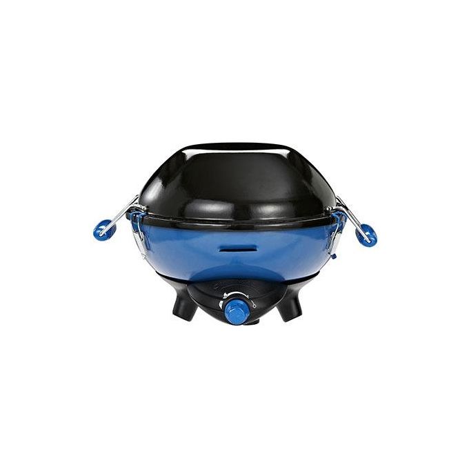 Campingaz 2000030685 Party Grill 400 CV Barbecue e Fornello Portatile 2000W accensione Piezo griglia piastra reversibile colore Nero Blu