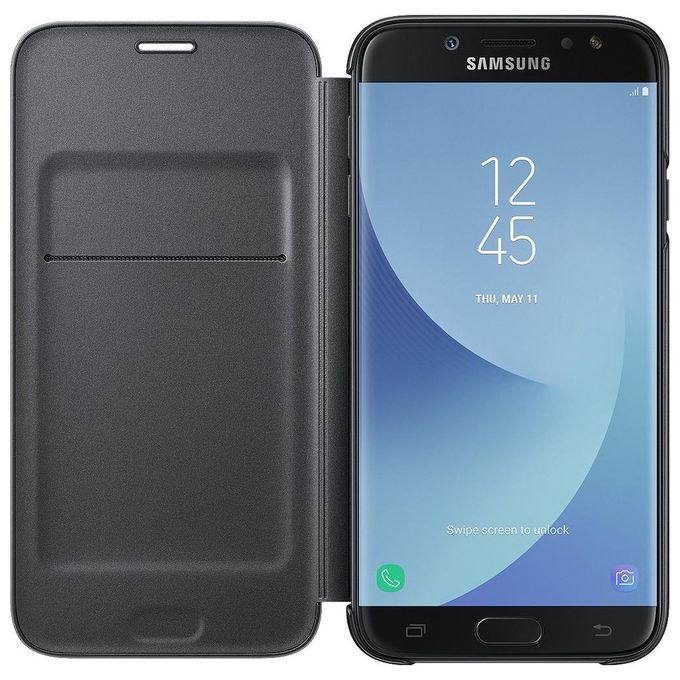 Samsung EF-WJ730CBEGWW Wallet Custodia per Galaxy J7 2017 Nero