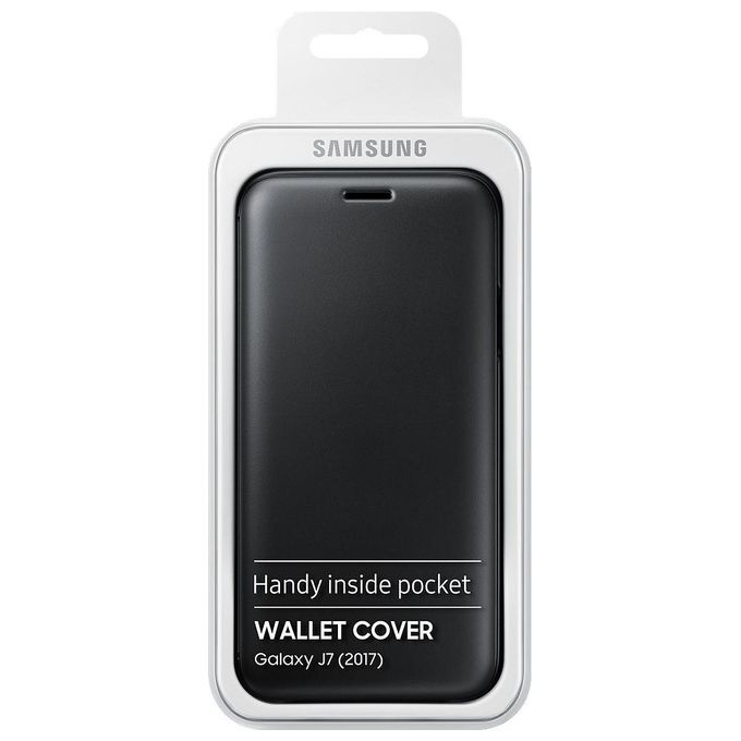 Samsung EF-WJ730CBEGWW Wallet Custodia per Galaxy J7 2017 Nero