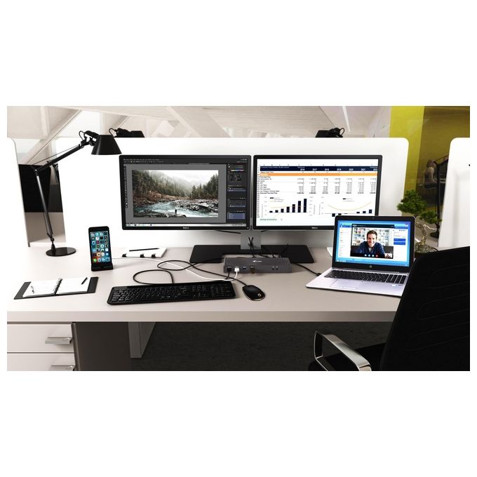 I-tec CADUAL4KDOCK Docking Station USB 3.0 USB-C 5K Dual Display 2x HDMI 2x DisplayPort 6x USB 3.0 Ethernet Gigabit colore Nero