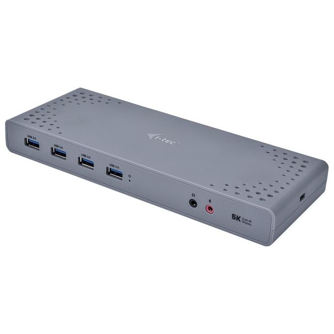 I-tec CADUAL4KDOCK Docking Station USB 3.0 USB-C 5K Dual Display 2x HDMI 2x DisplayPort 6x USB 3.0 Ethernet Gigabit colore Nero