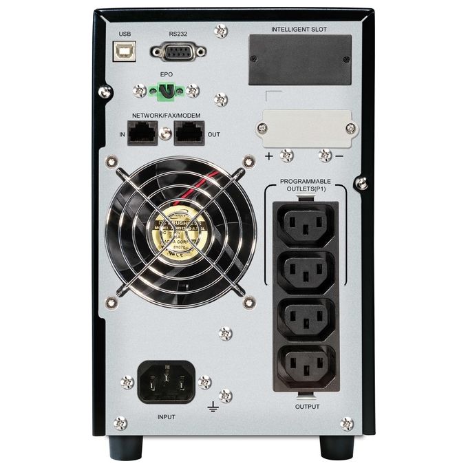 PowerWalker 10122109 VFI 1500 CG PF1 Gruppo di continuita' (UPS) Doppia conversione online 1500 W 4 prese AC C13 C14 LCD USB RS-232 Nero