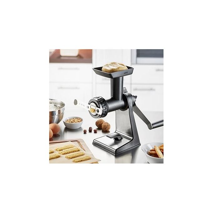 GEFU 19090 TRANSFORMA Tritacarne Multifunzione in Acciaio Inox con 2 Dischi e Accessori per Biscotti colore Acciaio Inox