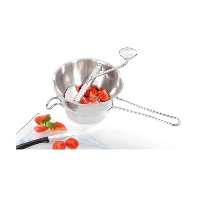 GEFU 24200 Flotte Lotte Passaverdure in Acciaio Inox con 2 Dischi 2 mm e 3 mm Lavabile in Lavastoviglie colore Acciaio inox