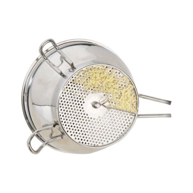 GEFU 24200 Flotte Lotte Passaverdure in Acciaio Inox con 2 Dischi 2 mm e 3 mm Lavabile in Lavastoviglie colore Acciaio inox
