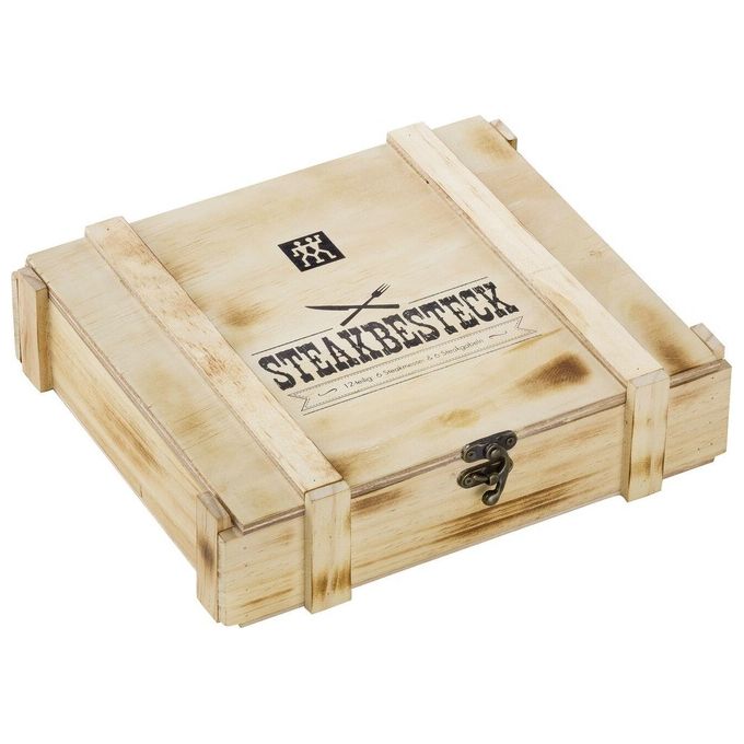 Zwilling Set Posate da Bistecca 12 Pezzi in Scatola di Legno