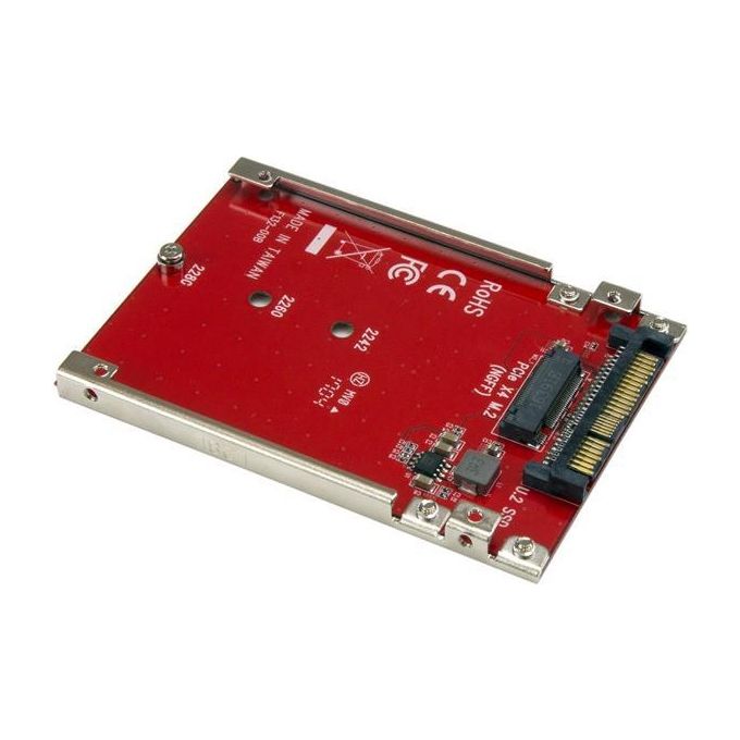 StarTech U2M2E125 Adattatore da M.2 a U.2 per SSD PCIe NVMe M Key U.2 SFF-8639 colore Rosso