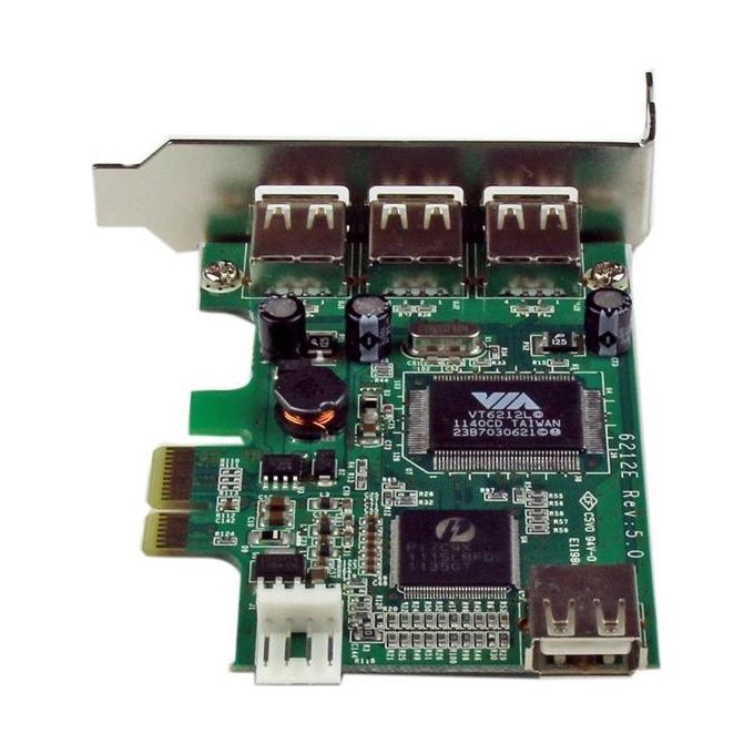 StarTech Scheda Pci Express basso prfilo con 4 porte USB 2.0 ad alta velocita'