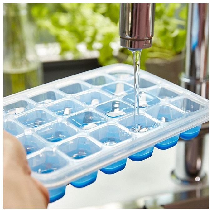 Emsa Clip e Close Ice Cube Tray 24 Pezzi Vaschetta per Ghiaccio