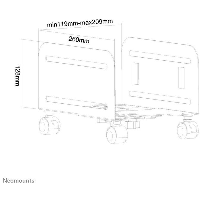 NewStar Carrello per CPU Nero