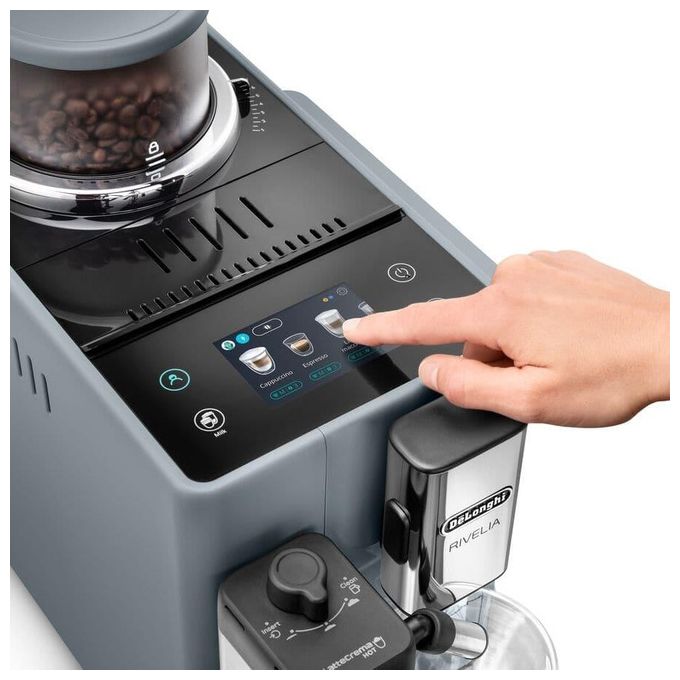 De'Longhi EXAM440.55.G Rivelia Macchina da caffe' Automatica 1,4 L 19 bar 1450 W Bean Switch LatteCrema Hot colore Grigio