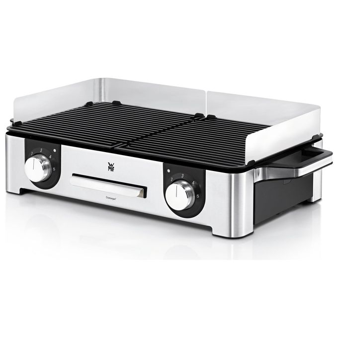 WMF 0415280011 Lono Master Grill Elettrico 2400 W con Piastre Antiaderenti Rimovibili e Protezione IPx4 per Uso Esterno colore Nero
