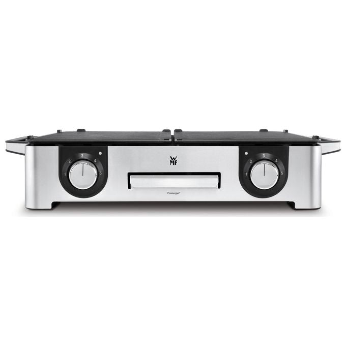 WMF 0415280011 Lono Master Grill Elettrico 2400 W con Piastre Antiaderenti Rimovibili e Protezione IPx4 per Uso Esterno colore Nero