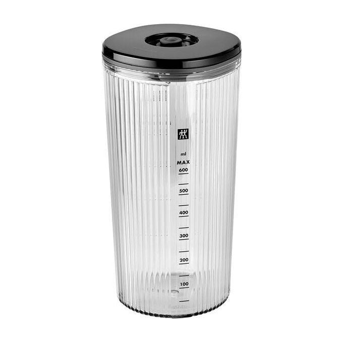 ZWILLING 1021605 Enfinigy Frullatore a immersione 800W 9 velocita' regolabili con funzione pulse Lama alettata Piranha Bicchiere 600 ml BPA-free colore Nero