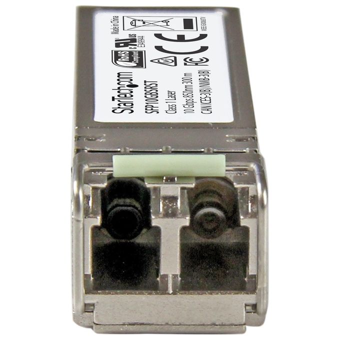 StarTech.com SFP10GBSRST Modulo Ricetrasmettitore SFP+ in Fibra 10 Gbps Multimodale LC 300 m DDM Supportato colore Argento