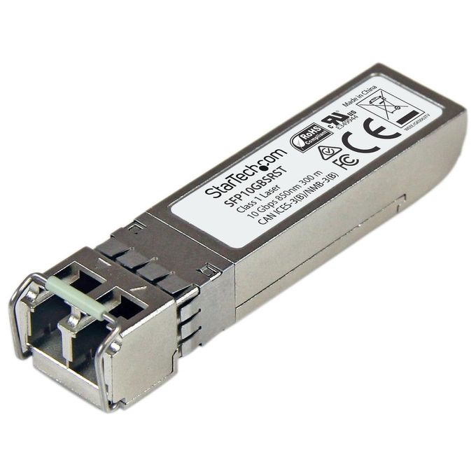 StarTech.com SFP10GBSRST Modulo Ricetrasmettitore SFP+ in Fibra 10 Gbps Multimodale LC 300 m DDM Supportato colore Argento