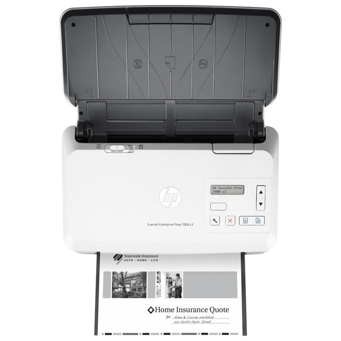 HP L2757A#B19 Scanjet Enterprise Flow 7000 S3 Scanner a foglio 600x600 DPI 75 ppm ADF 80 fogli colore Bianco