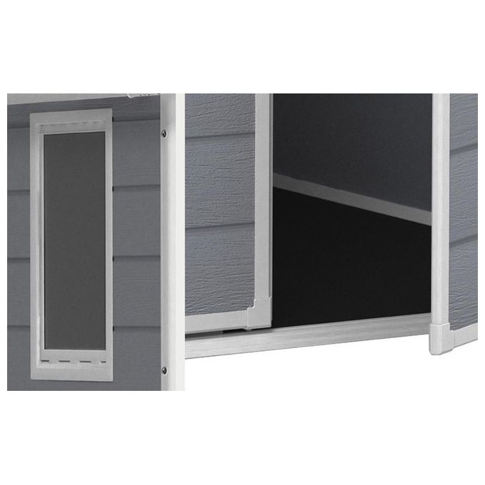 Keter Casetta da Giardino Manor Pent 6X4 in Resina 183,5x111x200,5h Grigio