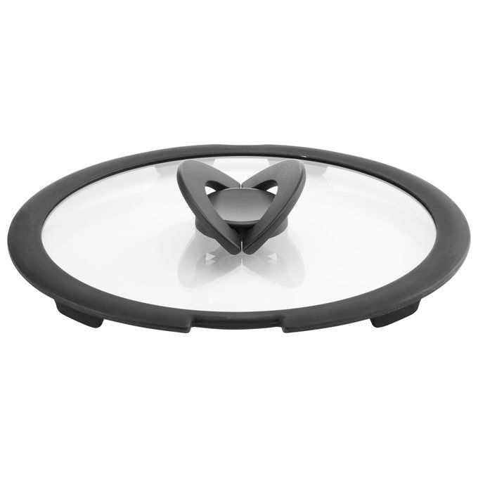 Lagostina Coperchio Vetro 22cm Ingenio Manicatura Salvaspazio Bordo in Silicone