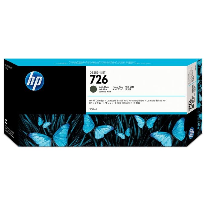Hp Cartuccia ink Nero Opaco N.726 300ml