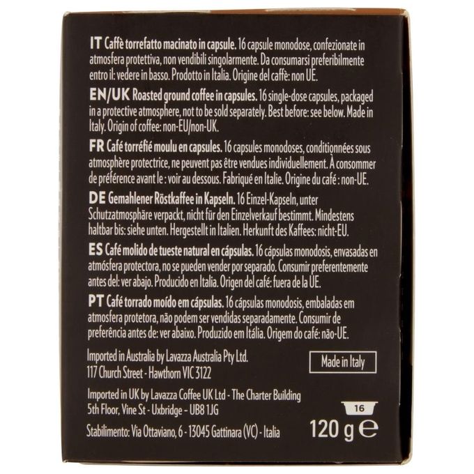 Lavazza 16 Capsule Caffe' Qualita' Oro Altura