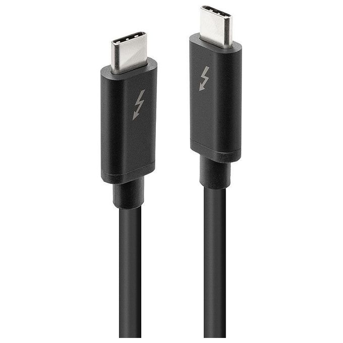 Lindy 41557 Cavo Thunderbolt 3 USB-C Maschio-Maschio 2 m 20 Gbit-s 60W Power Delivery 4K Dual Display colore Nero