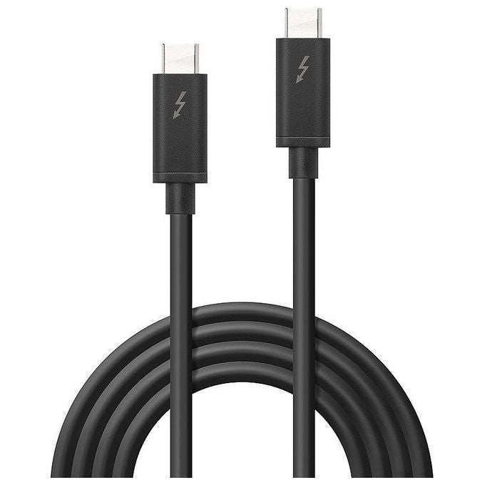 Lindy 41557 Cavo Thunderbolt 3 USB-C Maschio-Maschio 2 m 20 Gbit-s 60W Power Delivery 4K Dual Display colore Nero